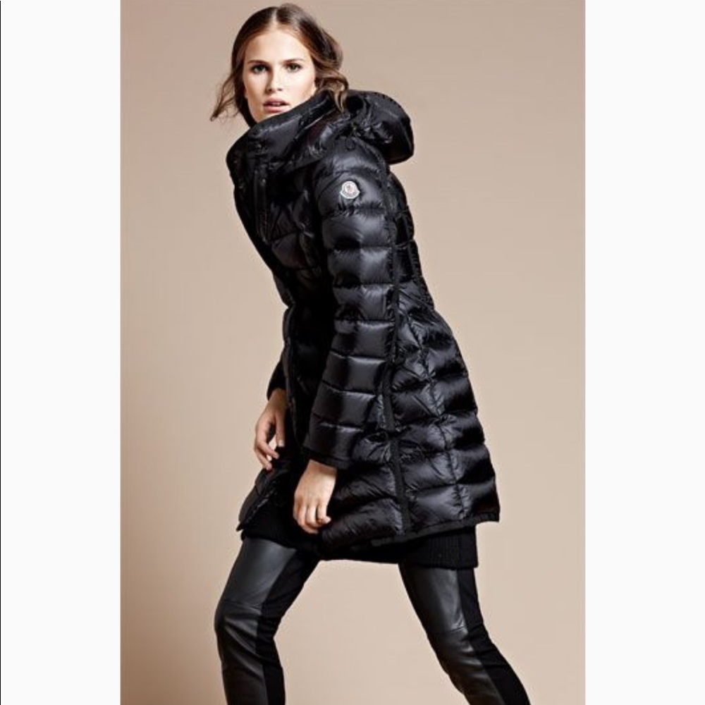 Moncler Hermine Grosgrain Water Resistant Coat - Picture 1 of 8